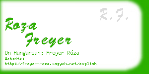 roza freyer business card